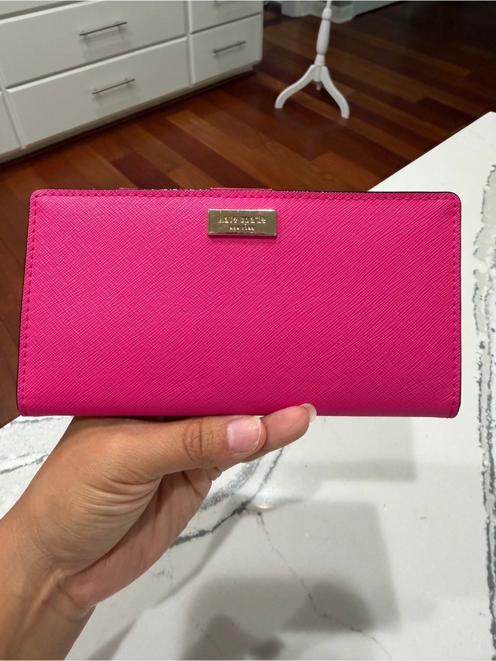 kate Spade Hot Pink Saffiano Wallet